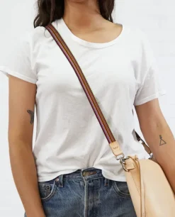 Bag Accessories^Consuela Brown Slim Webbing Crossbody Strap