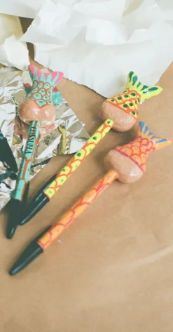 Pens & Markers^Consuela Orange Mermaid Tail Pen
